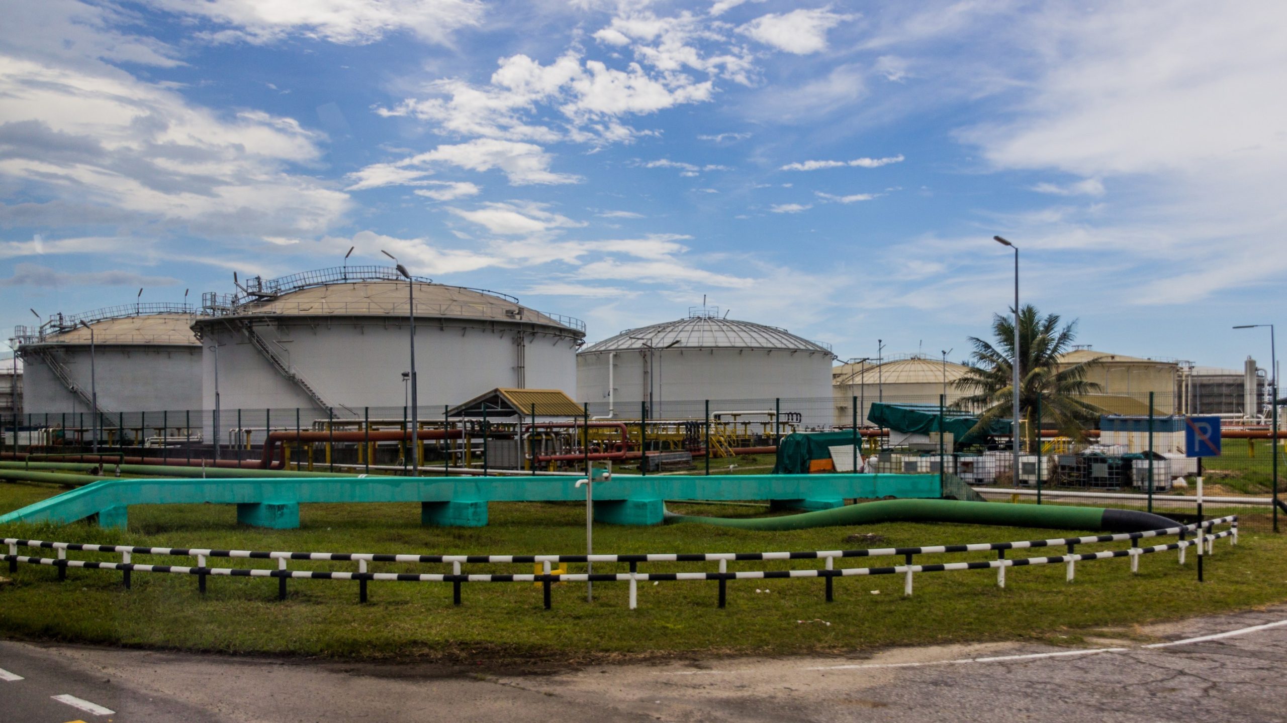 Oil storage tanks in Brunei