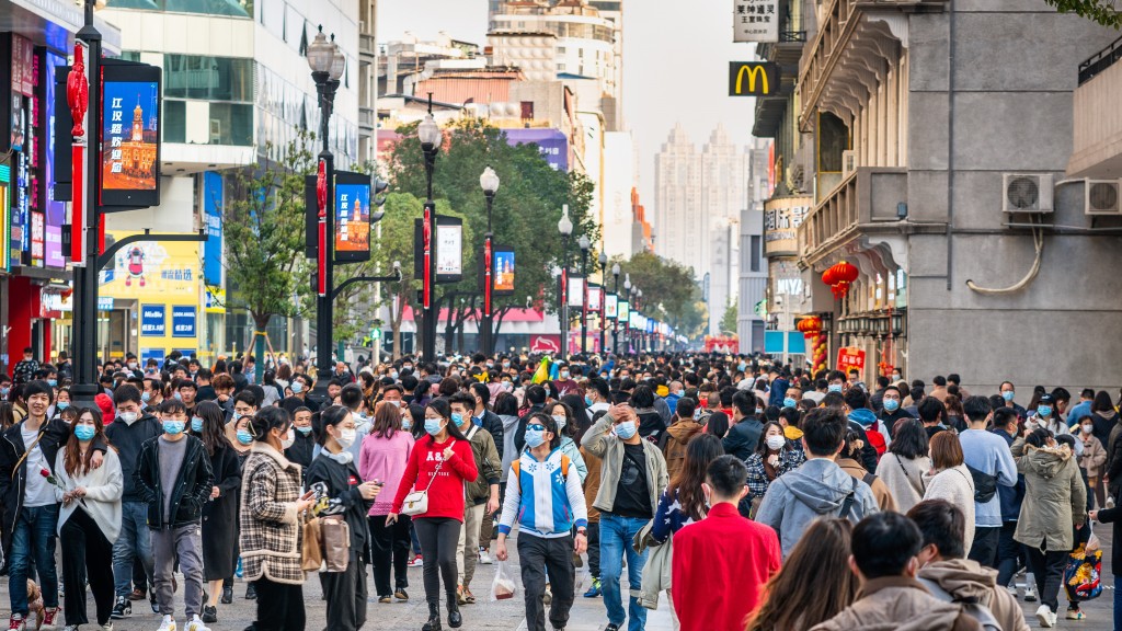 China busy street