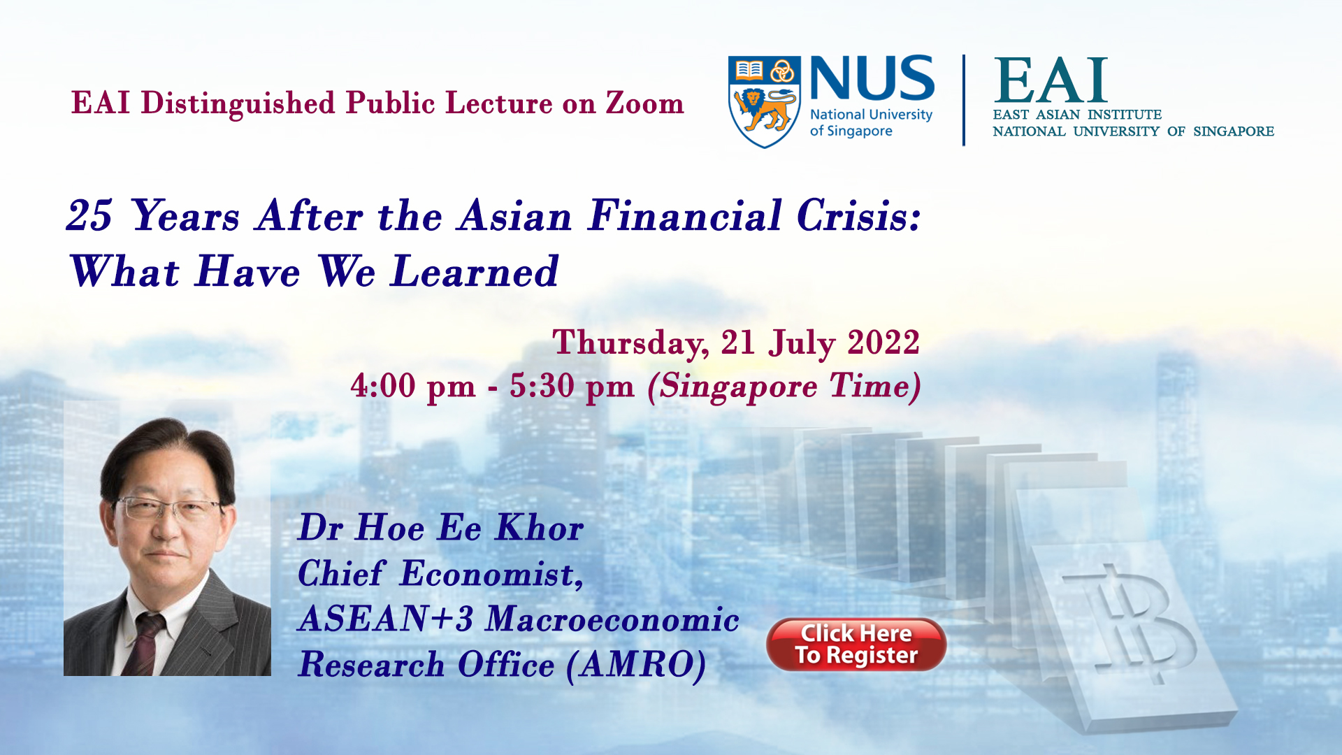 Dr Khor NUS public lecture banner
